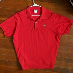 Lacoste Red Mens Polo
